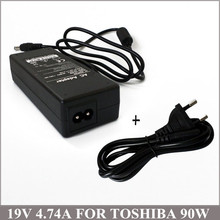 19V 4.74A 90W Notebook AC Adapter Charger Power Cord For Ordenador Portatil Toshiba 586 L587 L600 L650 L800 L850 2024 - buy cheap