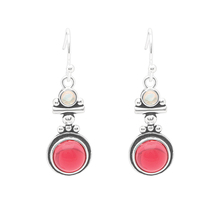 Hainon Fashion jewelry charm earrings with opal stone simple long drop Pink Round Engagement  jewelry dangle earrings For Women 2024 - buy cheap