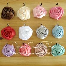 50 pcs/lot 5CM 12 Colors Mini Cute Artificial Satin Flowers For DIY Baby Girls Headwear Newborn Fabric Rose For Hair Accessories 2024 - buy cheap