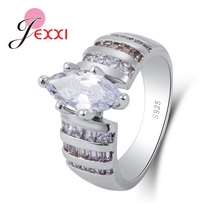 Anéis de prata esterlina 925, novo design exclusivo da moda, feminino, anéis de casamento e noivado, zircônio cúbico, conjunto 2024 - compre barato