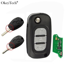 Okeytech-mando a distancia de coche modificado, 3 botones, 433Mhz, Chip PCF7946/7947, para protector antipolvo para Renault, Modus, Clio 3, Twingo, DACIA, Logan 2024 - compra barato