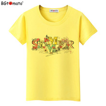 BGtomato T shirt Color words summer cool t-shirt Beautiful design new trend top tees Hot sale comfortable casual t shirt women 2024 - buy cheap