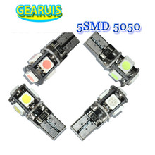 100X car led t10 canbus 5smd 5050 led 5 smd 3 chips w5w wedge light bulb lamp 194 168 501 white red yellow green ice blue 12v 2024 - buy cheap