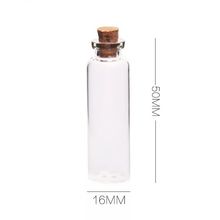 50pcs/lot 16*50mm 5ml Clear Glass Bottle Small Tiny Empty Clear Glass Bottles Vials With Wood Cork Wishing Bottle DIY Crafts 2024 - buy cheap