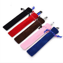 5 Pcs Pen Case Velvet Pen Pouch Holder Single Pencil Bag  With Rope For Rollerball /Fountain/Ballpoint Pen 2024 - buy cheap