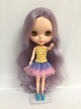 Фиолетовые волосы Обнаженная кукла Blyth фабричная кукла подходит для DIY для девочек 20170803 PP