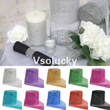 1 yard x 12cm Width Multicolor Crystal Diamond Mesh Rhinestone Ribbon for Wedding Party Gift Vase Floral Decoration 2024 - buy cheap