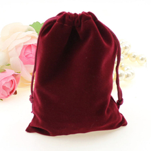 10*12cm 20pcs Wine Red Jewelry Velvet Bags For Packing Gifts Handmade Diy Women Jewellery Pouches Flannel Bag Drawstring Bag 2024 - buy cheap