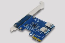 2 порта USB 3,0 Riser Card PCI-E PCI Express 1x адаптер для карт конвертер для BTC Miner Mining Machine Прямая поставка 2024 - купить недорого