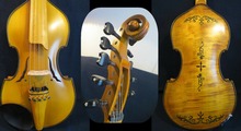 Mestre da cantar estilo barroco 5*5 cordas 14 "viola d'amore, escultura atrás #13945 2024 - compre barato