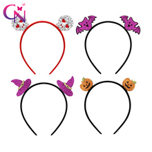 CN-diademas de fieltro con purpurina para niña, diademas con orejas de calabaza/calavera y ratón, accesorios para el cabello para Festival, 4 Uds. 2024 - compra barato