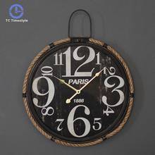 Retro Black White Large Digital Wall Clock Industrial Style Watch Living Room Wall Clocks Decoration Personality Home Decor Gift 2024 - buy cheap