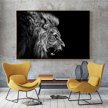 Black and White Mane Savannah Lion Canvas Art Painting Posters and Prints Scandinavian  Cuadros Wall Art Picture for Living Room 2024 - buy cheap