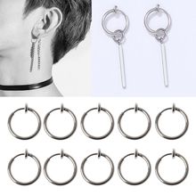 10Pcs Sliver No Ear-hole DIY Clip On Circle Hoop Earrings For Jewelry Making Hoop Earrings 2024 - buy cheap