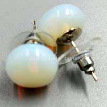 Free shipping Fashion Jewelry Opal Opalite Round Art Women Men Stud Earrings MC5215 2024 - buy cheap