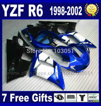 Custom moto fairings kit for YAMAHA R6 1998 1999 2000 2001 2002 blue white  YZF R6 98 99 01 02 body repair Fairings 2024 - buy cheap