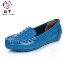 MUYANG MIE MIE 2019 new fashion women flats,women genuine leather flat shoes female round toe casual work shoes women shoes 2024 - buy cheap