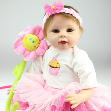 55cm Silicone Reborn Baby Doll Toys Lifelike Reborn Babies Play House Toy Birthday Gift Girl Brinquedods Pink Princess Dolls 2024 - buy cheap