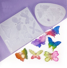 Molde de resina decorativa de borboleta, faça você mesmo, artesanato, molde de silicone para scrapbooking, molde de resina epóxi para joias, 1 peça 2024 - compre barato