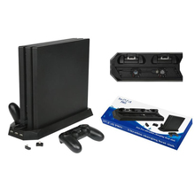 Base de carga Vertical para PS4 PRO, ventilador de refrigeración, controlador Dual, estación de carga para Playstation 4 PS 4 Pro, accesorios 2024 - compra barato
