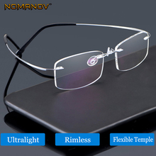 NOMANOV New B Titanium ONLY 2G Ultra-light Bomb Rimless READING GLASSES BLACK AND SILVER FRAME +0.75 +1 +1.25 +1.5 +1.75 to +4 2024 - buy cheap