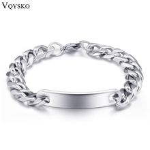 Stainless Steel Bracelet Men Chain & Link Bracelets Fashion Stainless Steel Jewelry ID Bracelets & Bangles 2024 - buy cheap