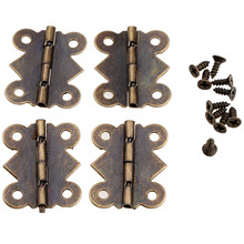 4Pcs 25x20mm Mini Butterfly Door Hinge Antique Bronze Cabinet Drawer Kitchen Jewellery Box Decorate Hinge For Furniture Hardware 2024 - buy cheap