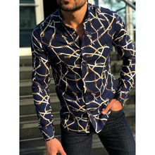 Мужская Повседневная рубашка, облегающая, с длинным рукавом 2024 - купить недорого