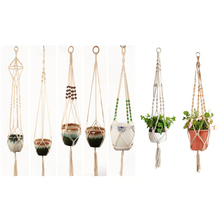 1PCS Hot sales 100% handmade macrame plant hanger flower /pot hanger for wall decoration countyard garden 2024 - buy cheap