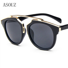 ASOUZ-gafas de sol de moda para mujeres, lentes de sol clásicas de alta gama, diseño de marca retro, ovaladas, protección UV UV400 2024 - compra barato