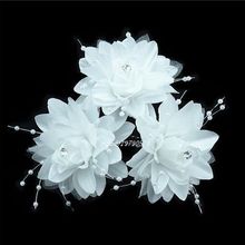 Free Shipping 12Pcs Wedding Bridal Pretty Flower Hair Pin Hair Accessory  12 Colors To Choose New SP-807 2024 - buy cheap