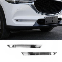 For Mazda CX-5 KF ABS Chrome Front Fog Light Lamp Trim Cover 2017-2019 2pcs Car Accessories Interior   Car Decor Car Trim 2024 - buy cheap