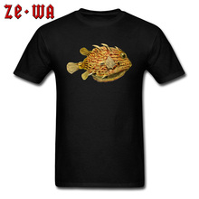 Autumn New T-shirt Men Black T Shirt Cotton Tshirt Monster Fish 3D Print Clothing Deep Sea Fish Print Tops Adult Tees Unique 2024 - buy cheap