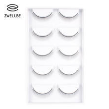 zwellbe 10 Pairs Practice Handmade Soft Natural False Eyelashes Extension For Makeup Beginners Teaching Lashes Practice Tools 2024 - buy cheap