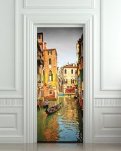 3D Customized Venice View Door Mural Wallpaper mural Wall Print Decal Wall Mural Photo self adhesive door wrap 2024 - buy cheap