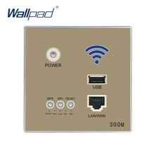 300M Wall Embedded Wireless AP Router USB Socket Wall Charger WIFI Usb Wall Socket Panel WiFi Socket Gold 2024 - buy cheap