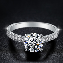 Beiver-anillos de boda clásicos para mujer, joyería de circón AAA de cuatro garras, cristales de compromiso, regalo, 2019 2024 - compra barato