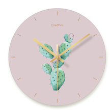 Cactus Decorative Wall Clock Living Room Glass Clocks Plant Mute Quartz Europe Hanging Clock Plant Wall Clock 2024 - buy cheap