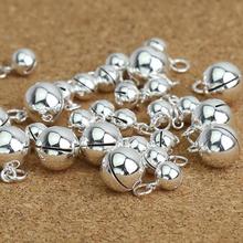 100% 925 Silver Bell Charm Vintage Silver Bracelet Charm DIY Jewelry Charm Small Bell Pendant 2024 - buy cheap