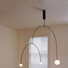 L Nordic postmodern creative personality art living room bedroom cafe designer model room fashion LED chandelier Black LED 2024 - buy cheap