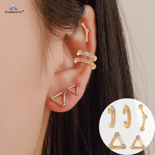 5 pcs/lot Vintage Triangle Ear Piercing Oreja Helix Piercing Fake Nose Ring Fake Earrings Set Pircing Ear Cuff Pircing de Orelha 2024 - buy cheap