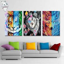 Blacklion by Scandy Girl HD print 1 piece canvas art Wolf Tiger & Lion abstract Wall Pictures For Living Room Poster Artsailing 2024 - buy cheap