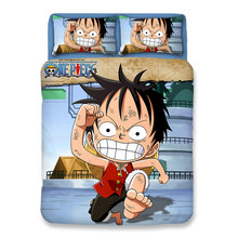 Novo jogo de cama estampado peça única desenho 3d edredom capa de edredom macaco d. Luffy e edredon conjuntos de cama roronoa zoro roupas de cama 2024 - compre barato