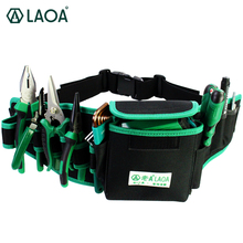 LAOA-Bolsa de electricista impermeable, bolsa de herramientas de doble capa, kit de herramientas de almacenamiento, bolsillo de cintura para electricistas profesionales 2024 - compra barato