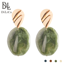 DiLiCa Trendy Vintage Drop Dangle Earrings Women Irregular Statement Earrings Female Big Earring Jewelry oorbellen voor vrouwen 2024 - buy cheap