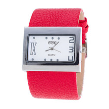 CCQ Top Brand Leather Watch 2019 Men Women Quartz Wristwatch montre femme relogio masculino 6 Colors Wide strap Watches 618 2024 - buy cheap