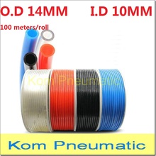 100 m/lote OD 14MM ID 10MM manguera neumática de alta calidad, tubo de plástico PU, tubería Flexible de poliuretano 14x10 2024 - compra barato