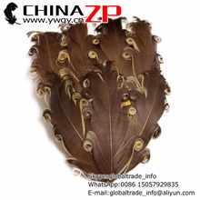 Leading Supplier CHINAZP Factory 50pcs/lot Dyed Brown and Taupe Curly Goose Nagorie Pad Feathers for Handbands 2024 - buy cheap
