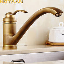 HOTAAN 2017 High Quality Luxury antique bronze copper carving Deck mounted kitchen faucet Bathroom basin faucet sink Faucet 2024 - buy cheap