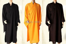 3colors unisex Buddhist monks robe martial arts clothing HaiQing lay meditation uniforms brown black yellow 2024 - buy cheap